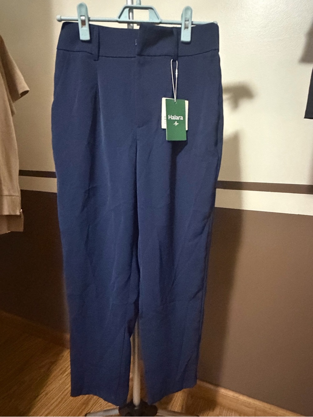 HALARA Men's Dark Navy Straight-Leg Dress Pants XS NWT